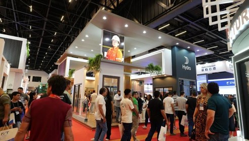 Área de exposição da Fesqua no São Paulo Expo