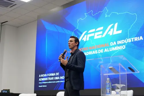 Cláudio Feliciano durante o 7º Encontro AFEAL, na Fesqua 2026